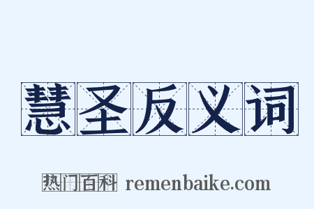 慧圣反义词是什么意思的图片